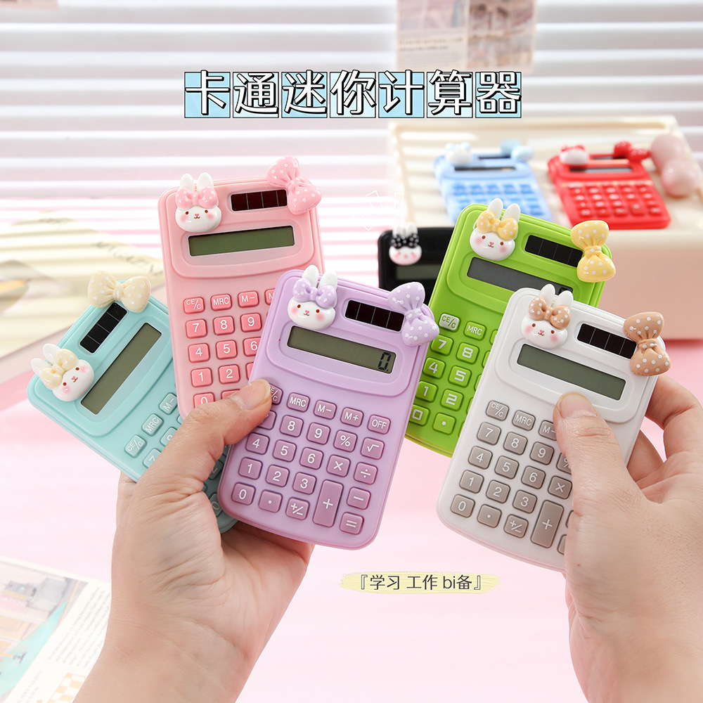 Mini Calculadora Portátil de Plástico Pantalla de 8 Dígitos para Estudiantes y Oficina