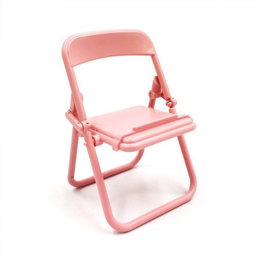 创意折叠椅子桌面手机支架  马卡龙色装饰可爱摆件便携式懒人支架