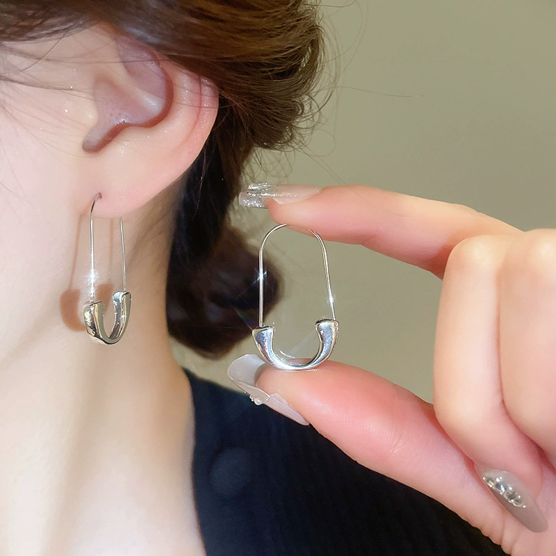 Серебряная игла, шпилька, модные универсальные серьги, простой и элегантный дизайн, оптовая продажа