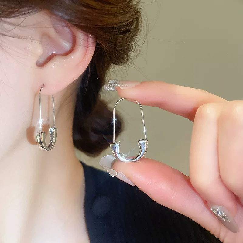 Серебряная игла, шпилька, модные универсальные серьги, простой и элегантный дизайн, оптовая продажа
