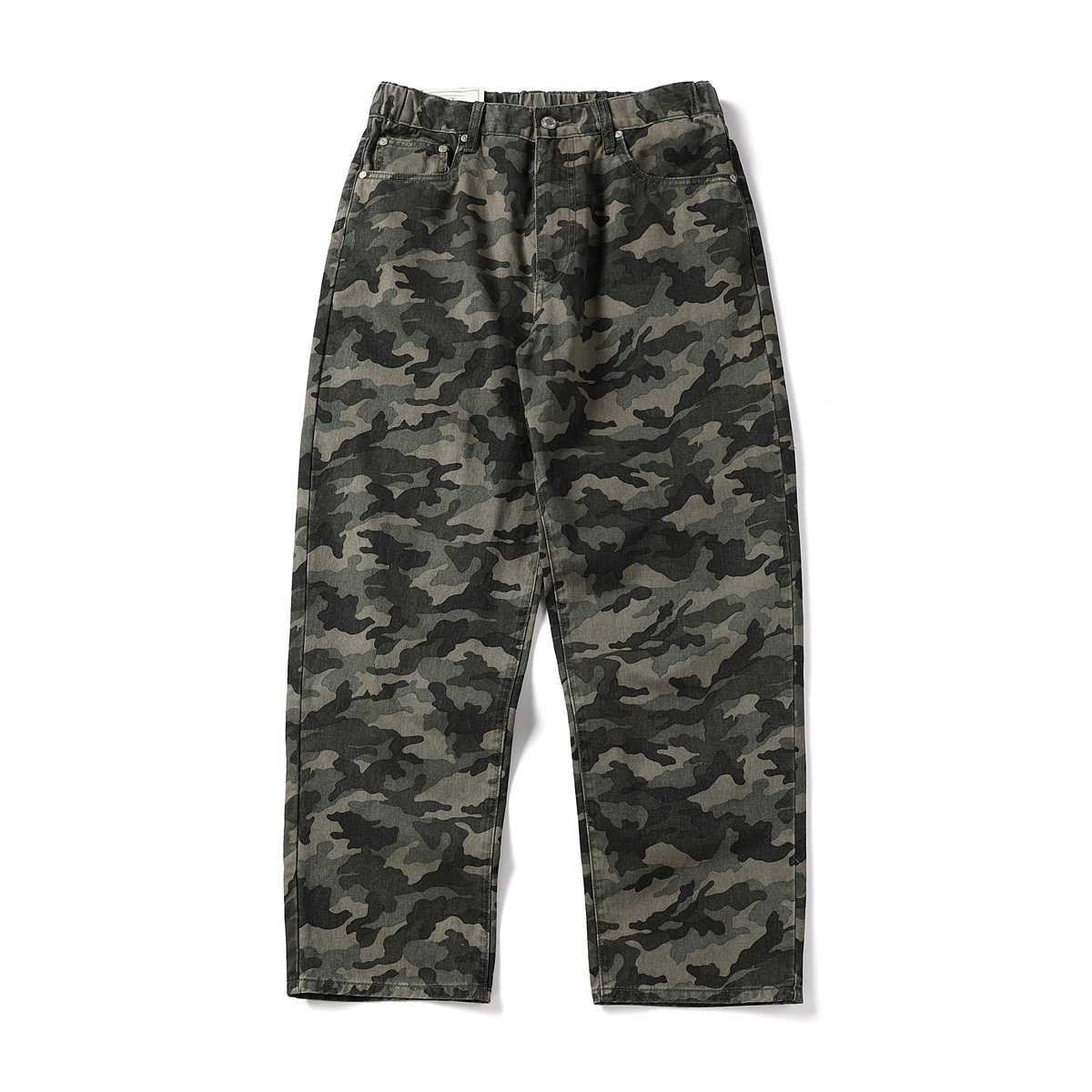 Japanese autumn camouflage retro trousers