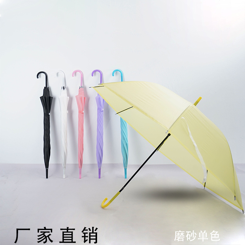 Transparent Umbrella Large Wholesale Disposable Plastic Umbrella Automatic Wholesale Transparent Umbrella Long Handle High Value Sunny Umbrella