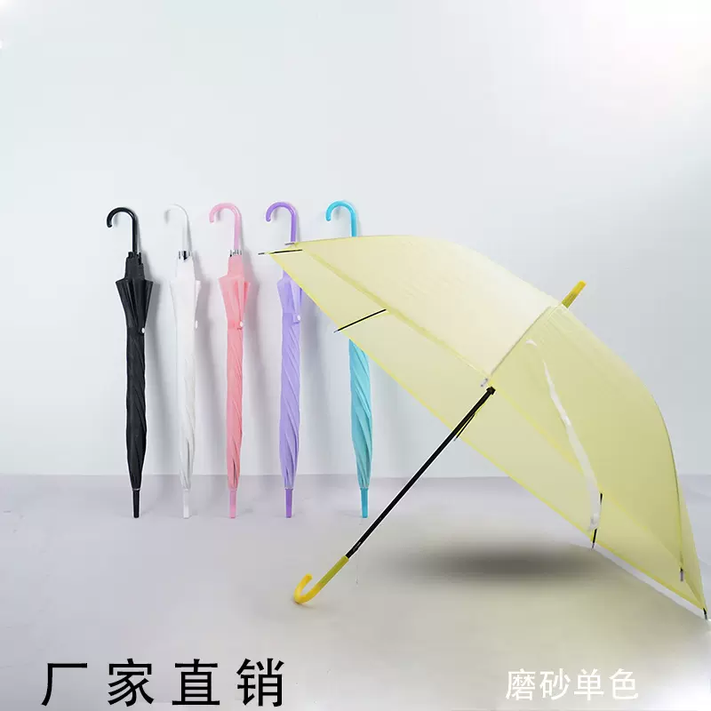 透明雨伞大量批发一次性塑料雨伞自动批发透明伞长柄高颜值晴雨伞