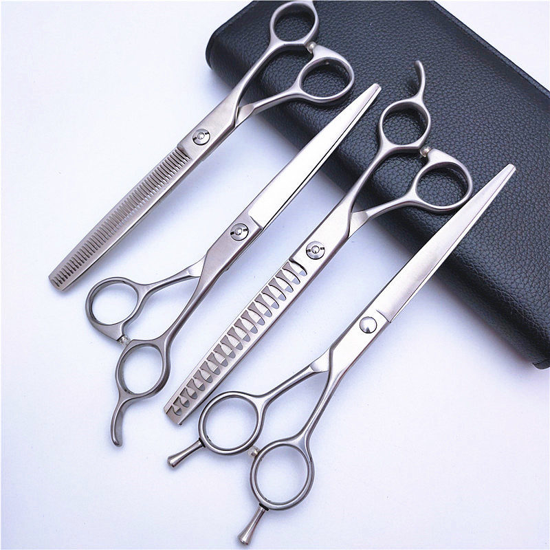 7寸宠物美容剪 440C宠物剪刀批发 4件套 高档宠物剪刀 宠物剪刀厂
