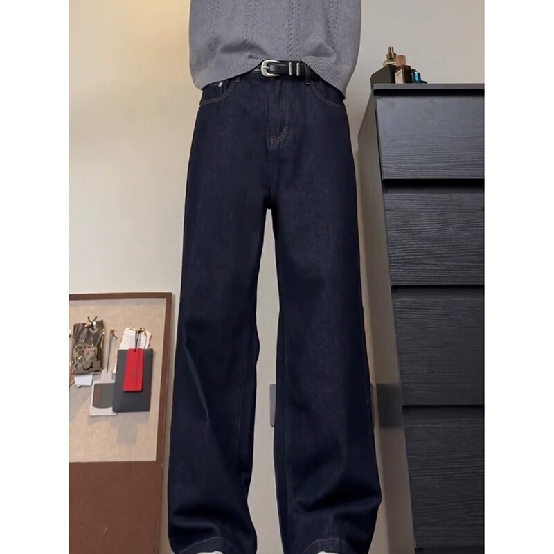 Cross-Border Wholesale Retro Scimitar Jeans, This Year's Popular Hot-Selling Style, Large Size Loose-Fitting Bf Lazy Style Wide-Leg Pants Cross-Border Wholesale Retro Scimitar Jeans, This Year's Popular Hot-Selling Style, Large Size Loose-Fitting Bf Lazy Style Wide-Leg Pants