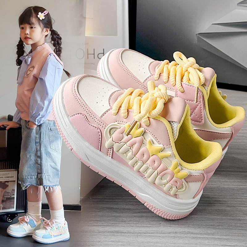 Zapatos de patina de dopamina de niñas 2025 primavera y otoño nuevos niños versátiles estudiantes zapatos casuales de niñas zapatillas respirables