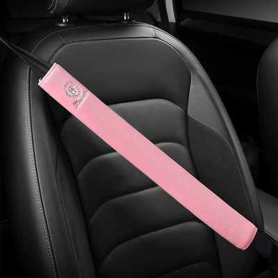 New Car Universal Seat Belt Shoulder Cover Dove Velvet Smooth Anti-Wear Safety Belt Cover Cross-Border Wholesale (Seat belt shoulder pad) - myzj-dove-velvet-fairy-powder-28cm1-piece