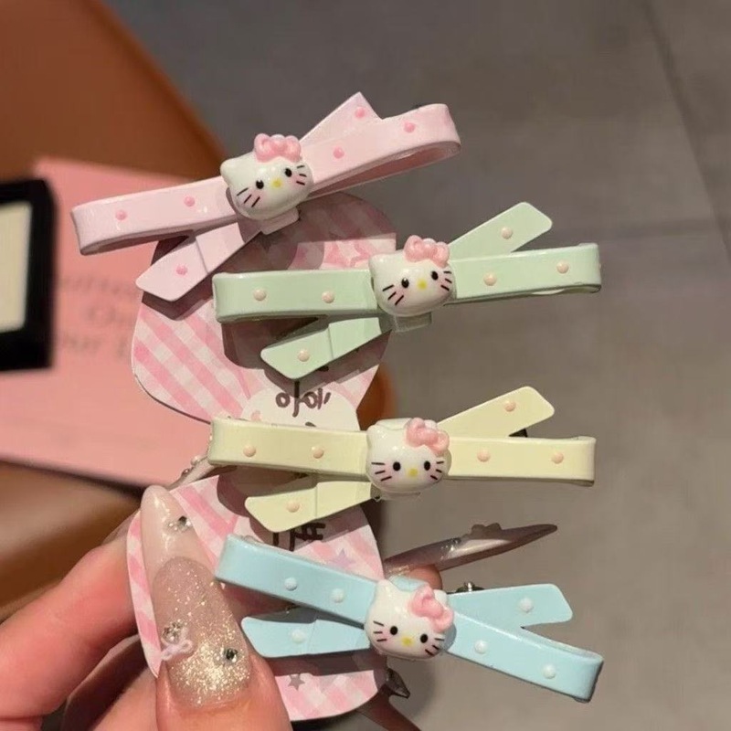 新款可爱Kitty蝴蝶结发夹猫咪甜美幼儿园小学生礼品少女心摆地摊|undefined