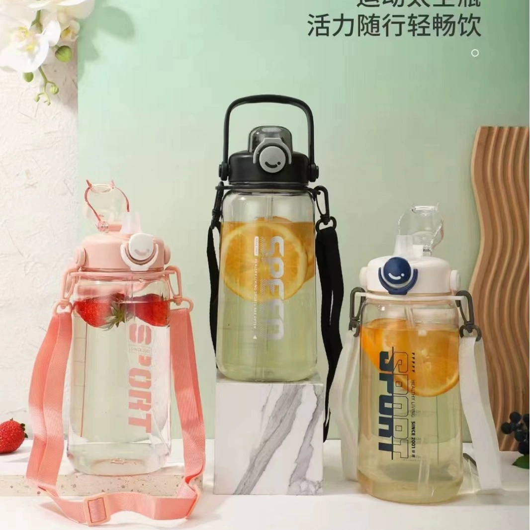 匡迪 Plastic capacious tea cup for traveling for water, straw, teapot, PC-plastic, material
