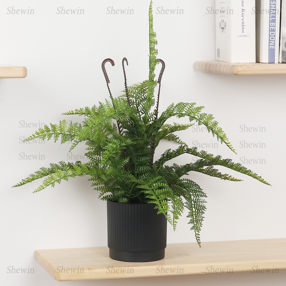 Planta Artificial de Helecho de Plástico para Decoración del Hogar y Piso