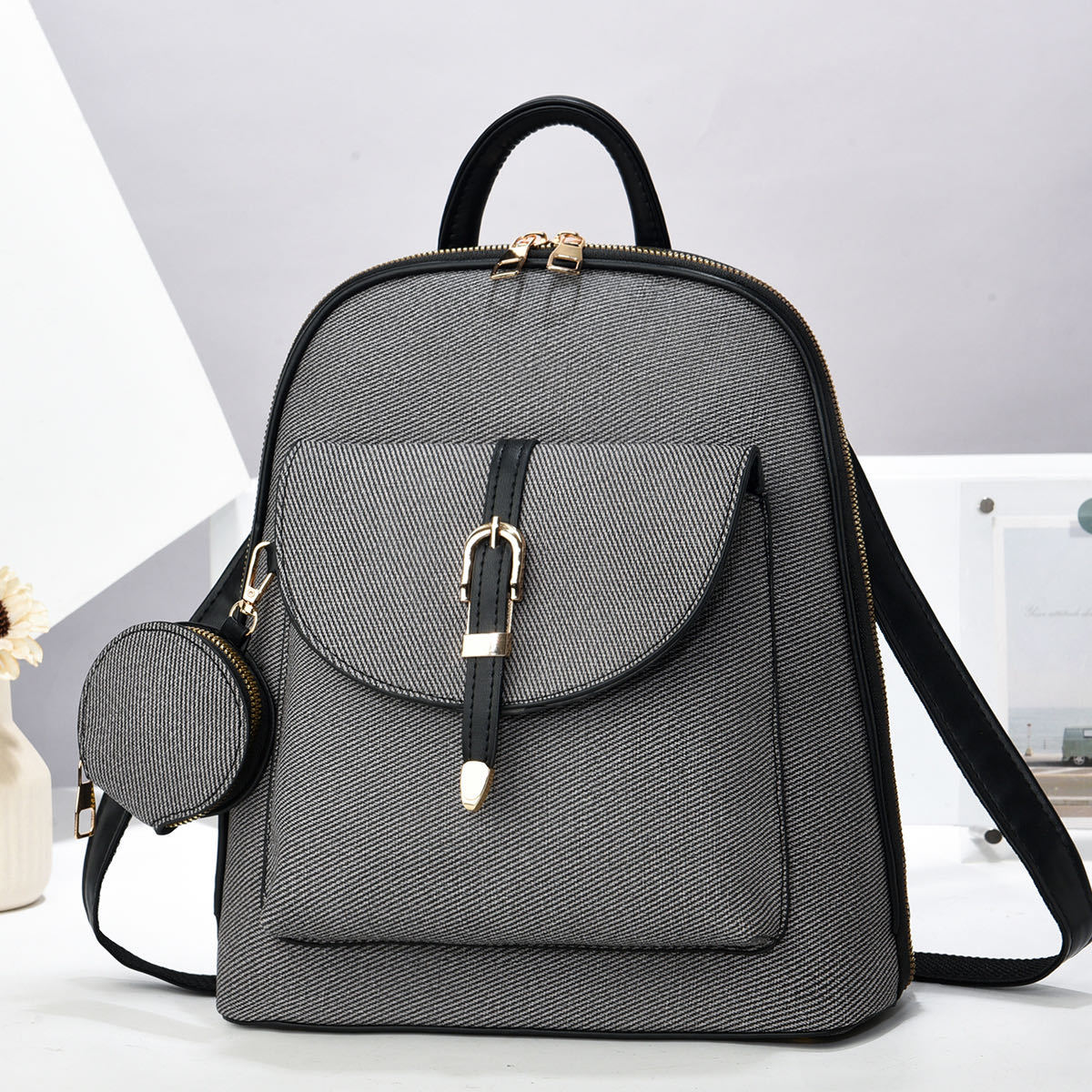 Fábrica de mujeres nuevas bolsas de hombro de mediana edad mujeres de hombro suave viaje mochila pequeña de doble uso gran capacidad