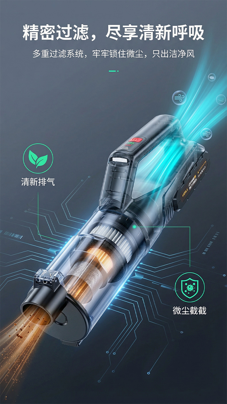 Wireless Car Vacuum Cleaner Amazon Car and Home Use Cordless Portable High Suction High Power Handheld Vacuum Cleaner