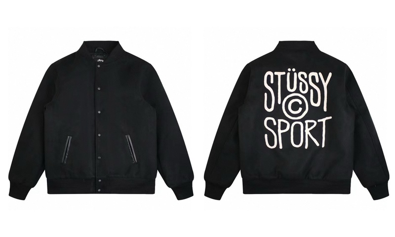 跨境高版本stussy斯图西棒球服外套休闲宽松飞行员夹克男女款ius|undefined