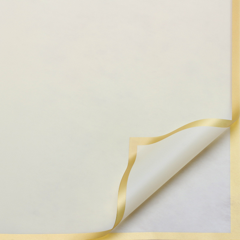 Roland New Golden frontera jalea película de la flor material de papel de embalaje impermeable de gama alta Flor de papel de embalaje ramo de flores tienda de flores