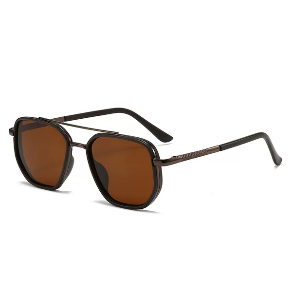 New Style Polarized Cross-Border High-End Double-Bridge Sunglasses, Personalized Fashion Sunglasses, Foreign Trade Men's and Women's Street Style Sunshade Glasses