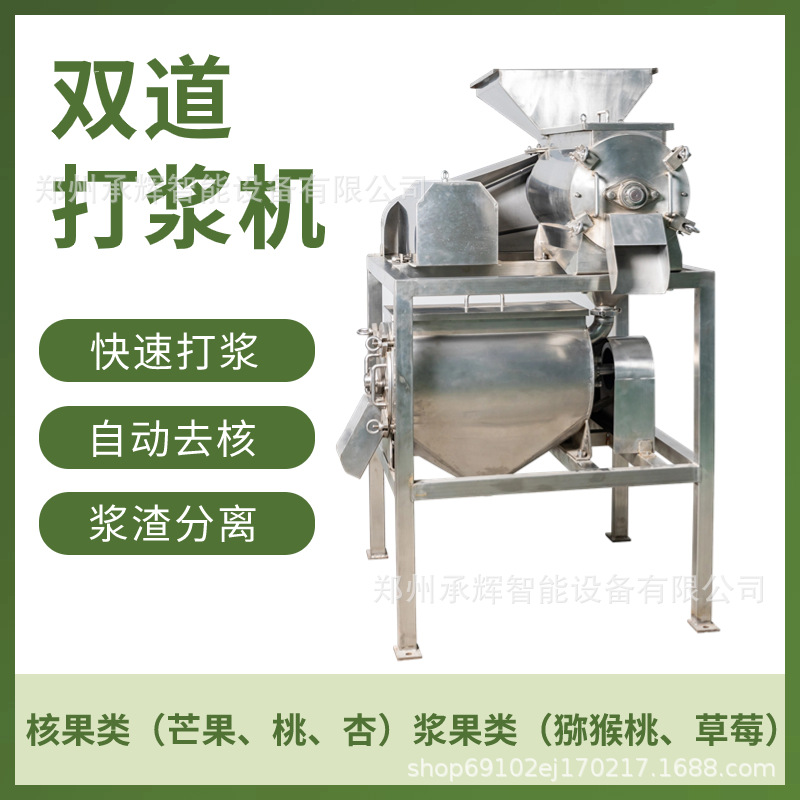 大型芒果枇杷去核打浆机 工业去核果蔬打浆机 自动番茄蓝莓打浆机