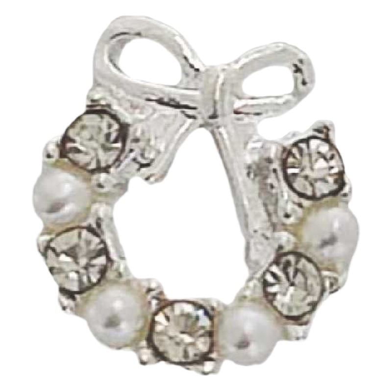 Winter Hot-Selling Boxed Christmas Wreath Nail Art Rhinestones Alloy Multi-Color Super Shiny Rhinestones Exquisite Bow