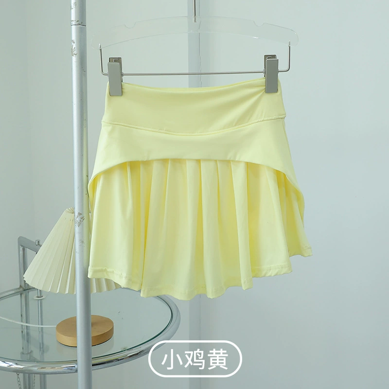 Summer skirt, tennis belt bag, shorts, A-line, bright catchy style, high waist