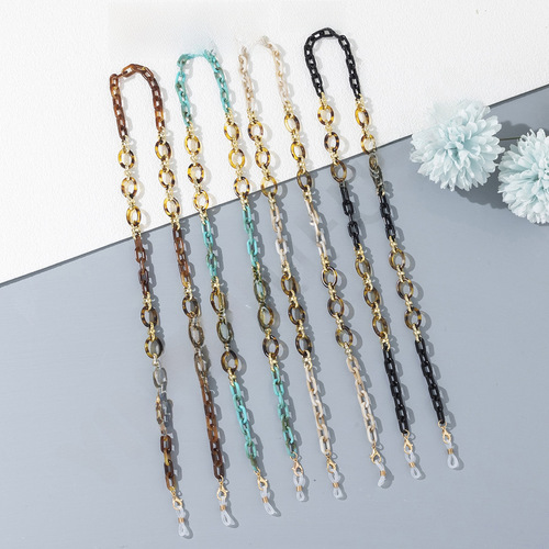 Foreign Trade Ethnic Style Ins Minimalist Personality Acrylic Eyeglass Chain Necklace Eyeglass String Manufacturer Wholesale