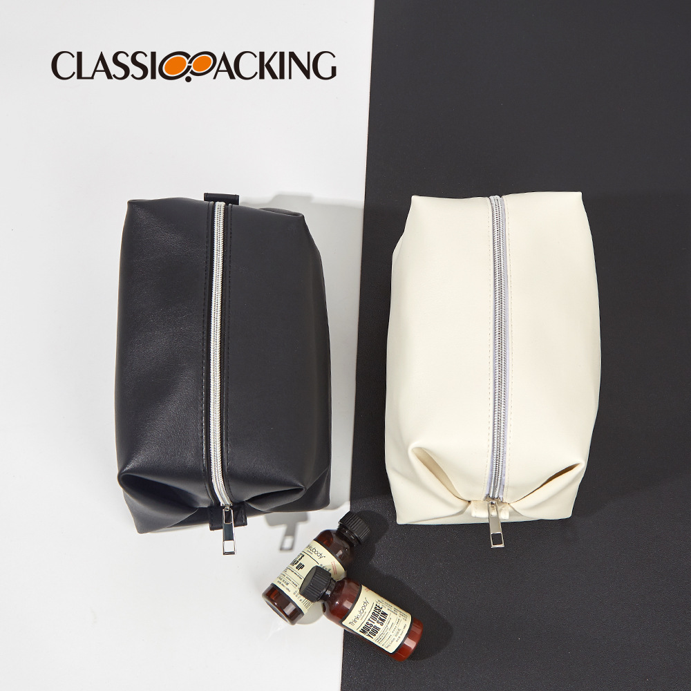 Japonés y coreano simple bolsa de cosméticos nuevo portátil viaje cuidado de la piel bolsa de almacenamiento de gran capacidad pu bolsa de lavado con logotipo