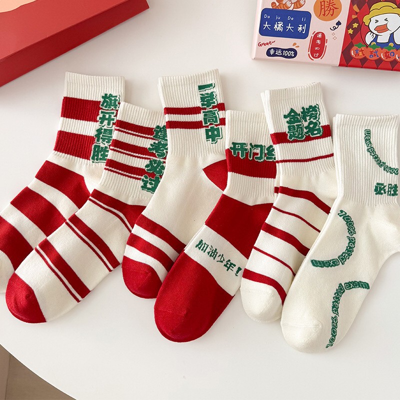 2025 College Entrance Exam and High School Entrance Exam Top Student Socks Unisex Summer Thin Style for Success in Exams Cheer Short Socks