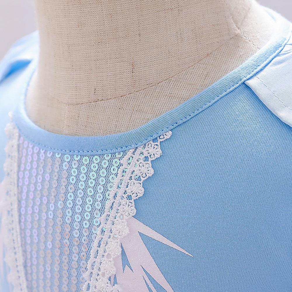 Vestido de Elsa de Frozen 2 para niñas, estilo europeo y americano, vestido de princesa con capa para niñas.