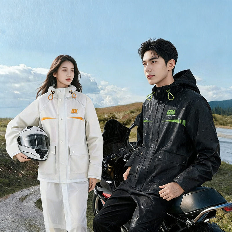 Raincoat and Rain Pants Split Set Cycling Suit for Men and Women, Storm-Proof for Riders, Lightweight Version for Work and Hiking Raincoat and Rain Pants Split Set Cycling Suit for Men and Women, Storm-Proof for Riders, Lightweight Version for Work and Hiking