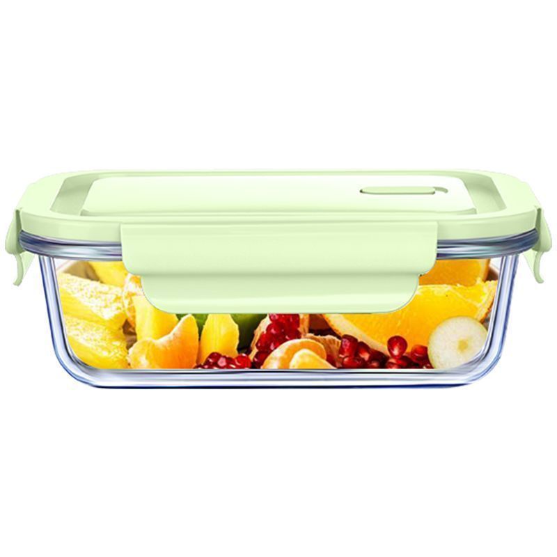 Caja de alto boro, caja de almuerzo de vidrio de grado alimenticio, tazón de preservación simple, microondas, oficina doméstica al por mayor