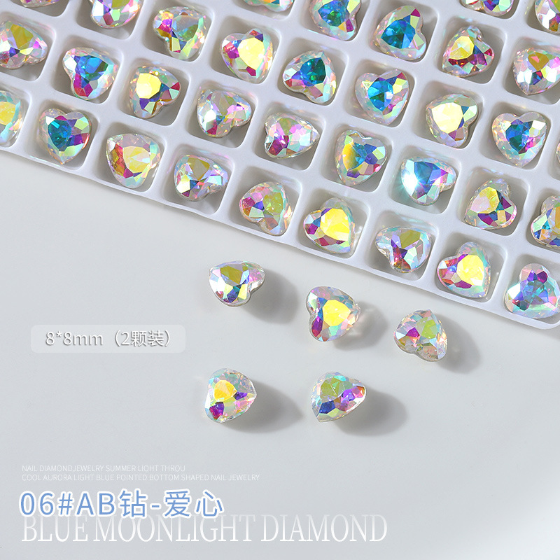 Fondo puntiagudo azul transparente Diamond-06