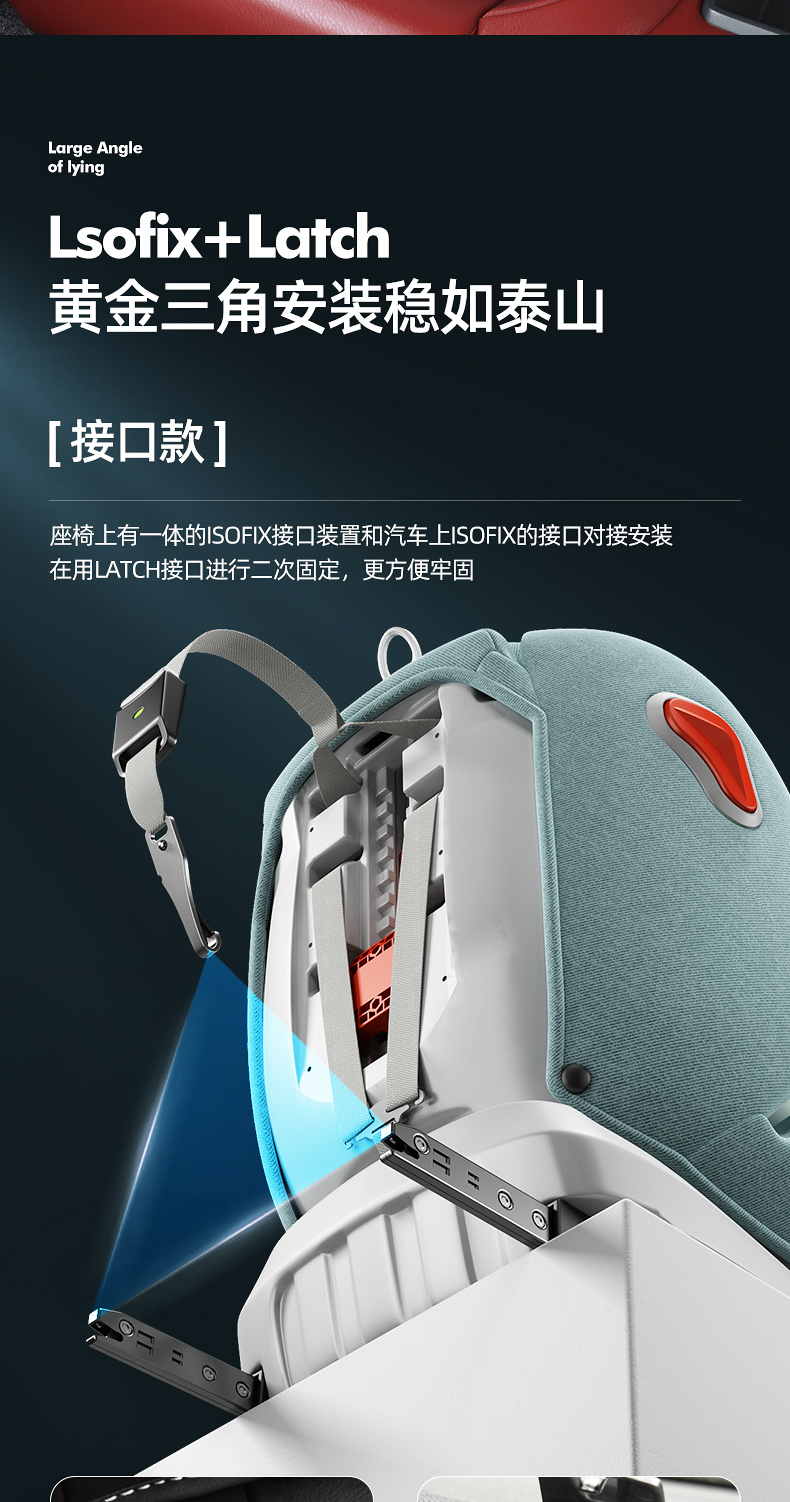 Child Seat Car Baby Car 360-Degree Rotating Seat 0-12 Years Old Can Sit and Lie down Cotton