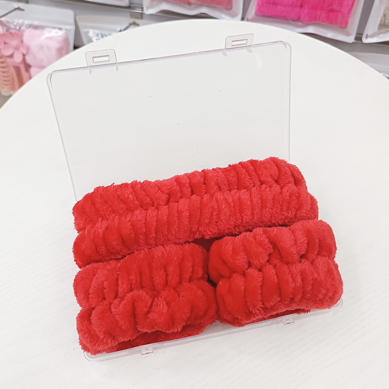 洗脸发带三件套洗漱防水防湿袖敷面膜束发带简约头带女用发捆发箍|undefined