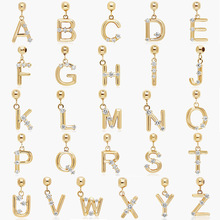 �W���羳�¿��~�18k��DIY26��Ӣ����ĸ�����Ƕ�ʯ����������