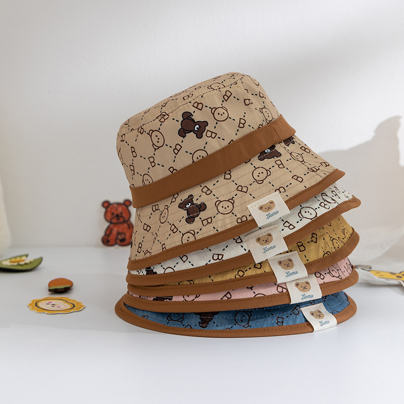 Children Unisex Fashion Bear Printing Bucket Hat display picture 4