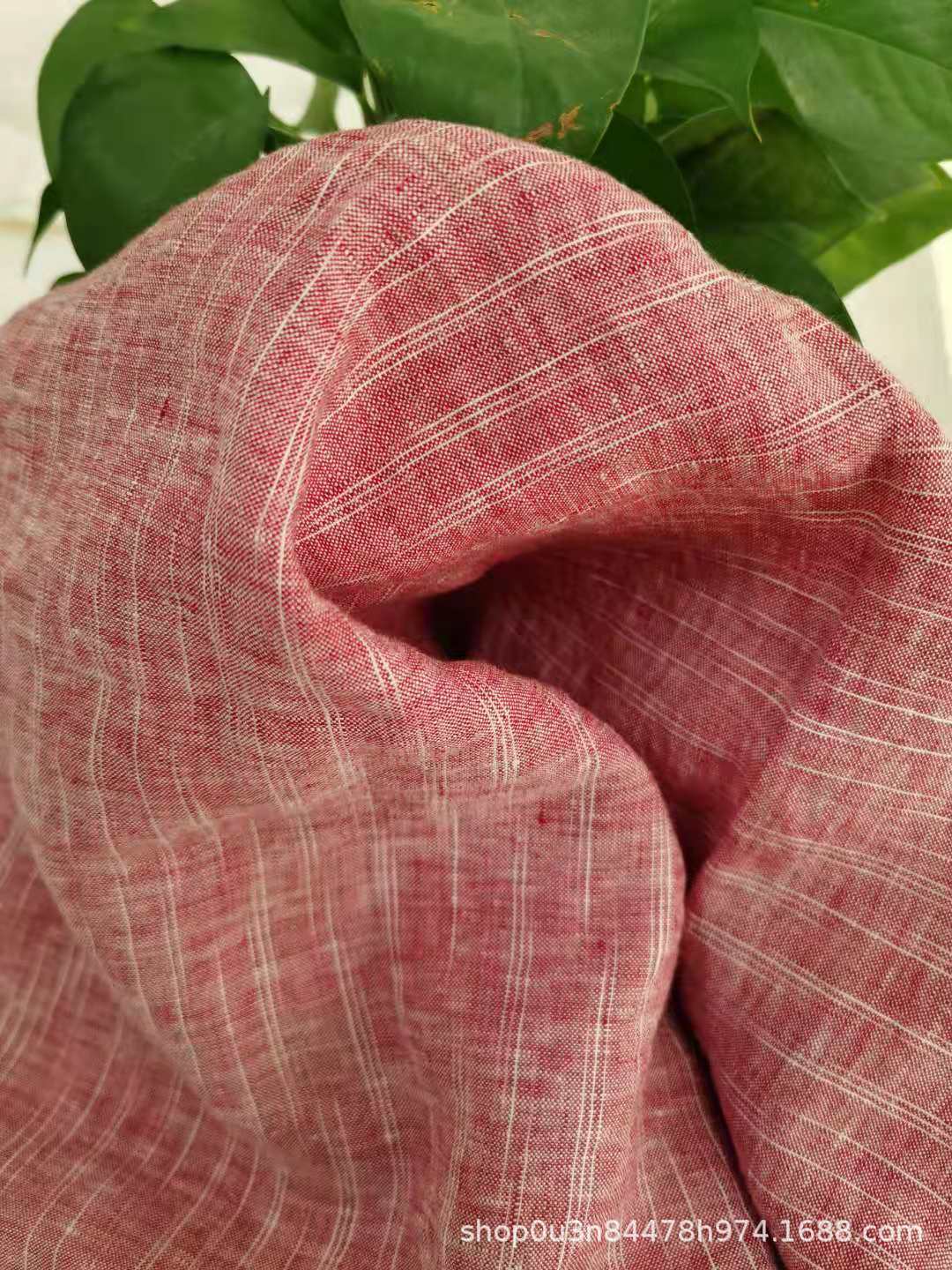 纯亚麻段染色织酵素水洗宽幅布  100%linen bedding enzyme wash