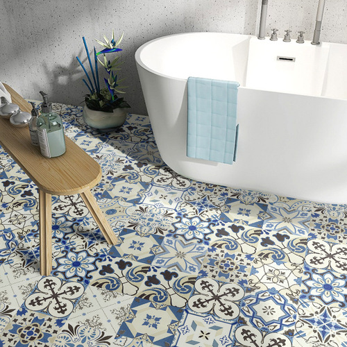 Floor stickers, decorative wall stickers, waterproof self-adhesive wallpaper tile stickers, kitchen bathroom living room wallpaper self-adhesive floor stickers