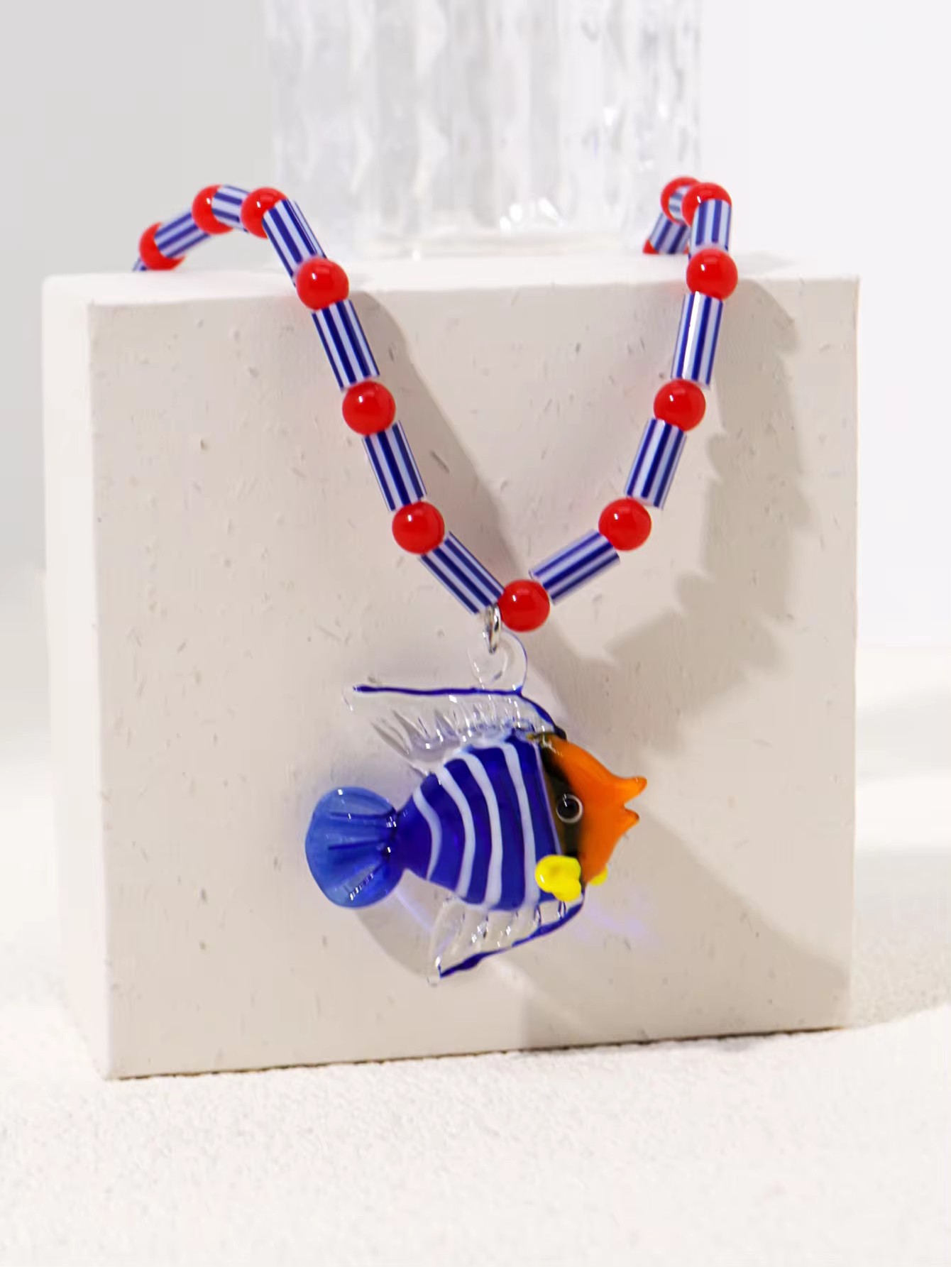 20g Weight Resin Pendant Material Pendant Necklace Classification Resin Chain Material Beaded Chain Chain Type 1 Piece Quantity Party, Street Occasion Resin Material Fish Pattern All Seasons Season Women's Gender Cartoon Style, Cute Style Cartoon Style Cute Fish Resin Beaded Chain Beaded Necklaces Wholesale 13