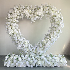 新型ウェディング道具ハート型花門結婚式舞台背景装飾装飾布底愛アーチシミュレーション花