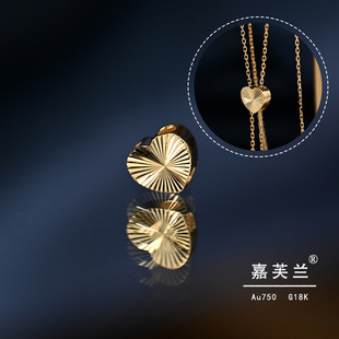 G18k double hole positioning beads love adjustment beads 18K gold sweater chain necklace double pull adjustment DIY accessories