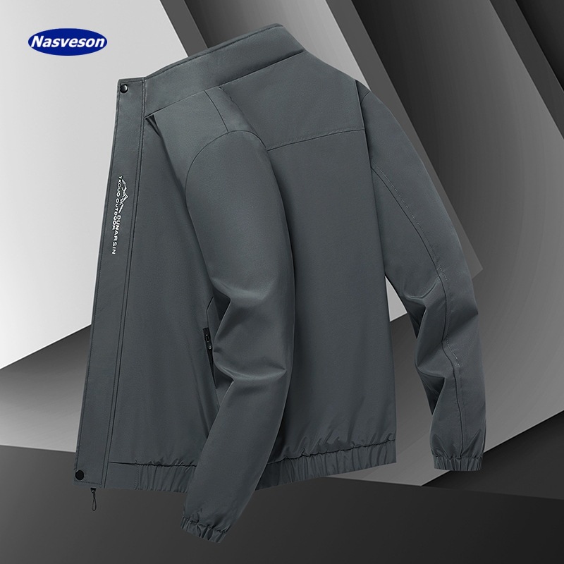 INF Indossare | Cappotto sottile con collo in piedi sottile per le stagioni primaverili e autunnali Giacca casual Giacca a vento corta coreana da uomo_voghion.com