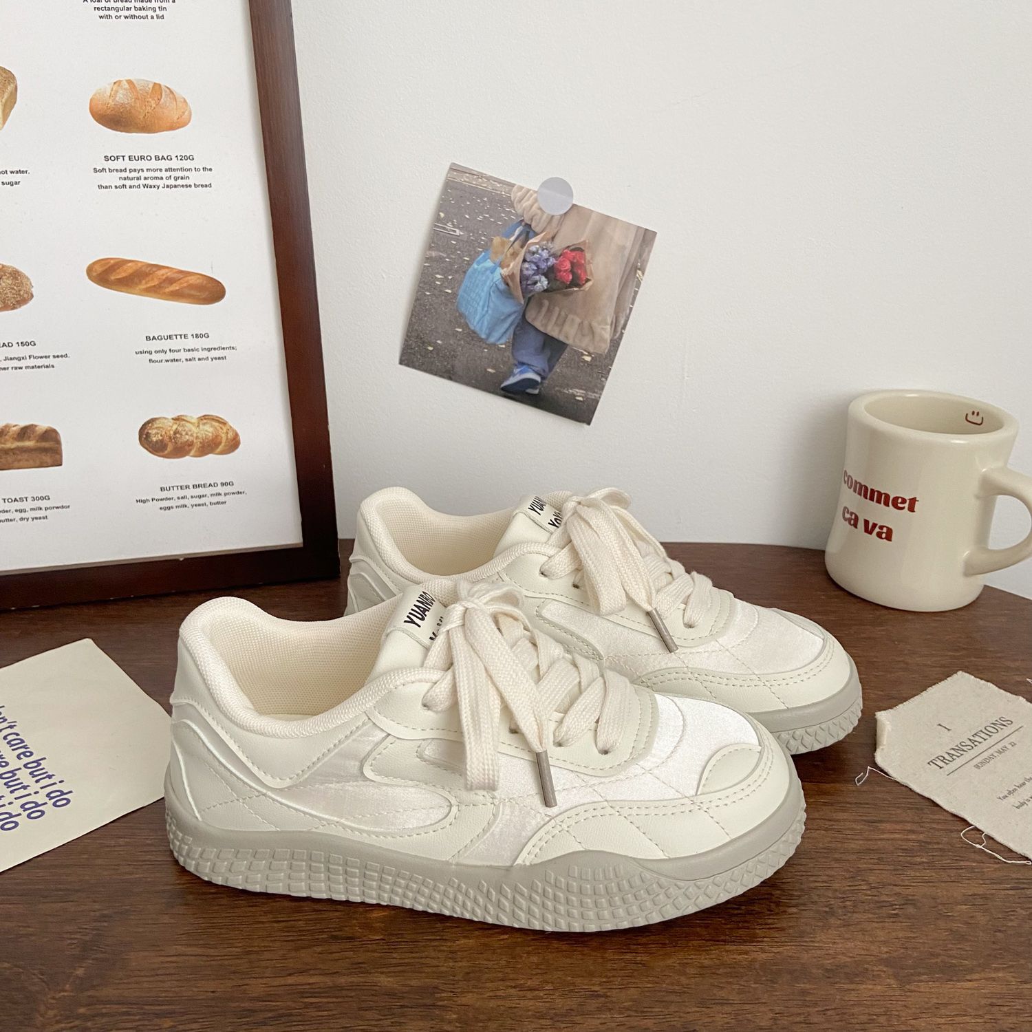 Todos los zapatos casuales blancos para mujeres 2024 nuevo primavera y otoño nuevo transpirable con suela suave zapatos casuales lindos para estudiantes