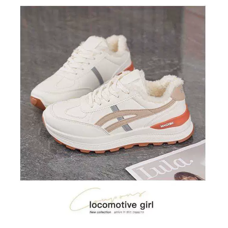 小白鞋增高加厚保暖棉鞋休闲老爹鞋2025冬季加绒运动鞋女韩版百搭
