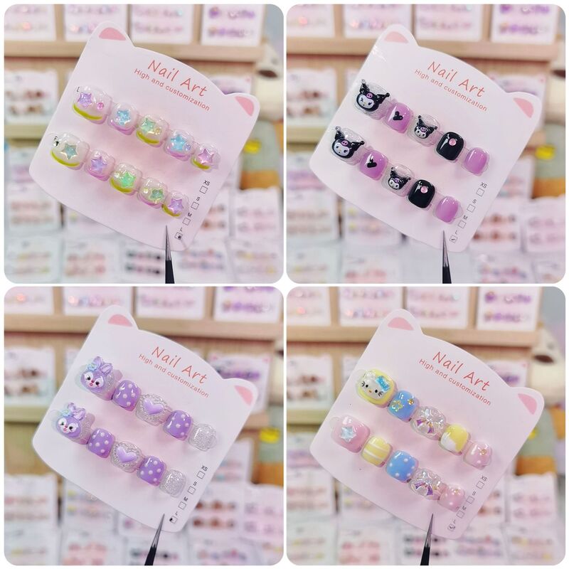 Pure handmade 3-12 years old children wear armour detachable wear stall fake nails Sanrio [collection 1]]