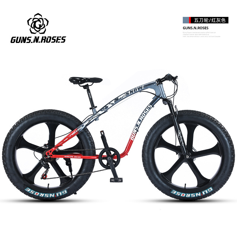 Bicicletas de montaña de playa y nieve de velocidad variable amortiguamiento adulto 4.0 neumáticos grandes para estudiantes de hombres y mujeres