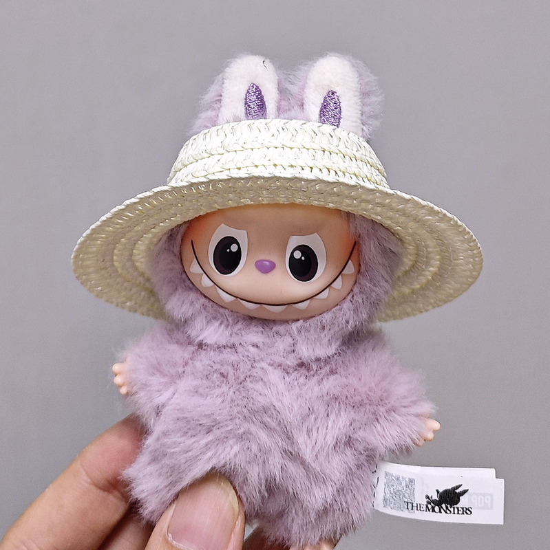 仅娃衣】迷你草帽4代拉布布草帽10cm玩偶服饰编织草帽labubu4.0|undefined