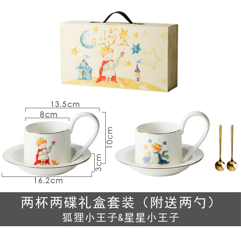 serie de tazas de café de platos pequeños princes set Phnom Penh taza de cerámica para el menú de la tarde regalo de boda