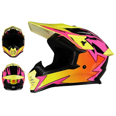 Motosiklet kaskı (dəbilqə) – Men and Women, Electric Motorcycles, All-Season - 601-rainbow-s53-54