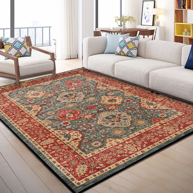 Persian Living Room Carpet, Bedroom Bedside Rug, Sofa Coffee Table, Study Room Full Coverage, Chinese Retro European and American High-End Nordic Full Coverage