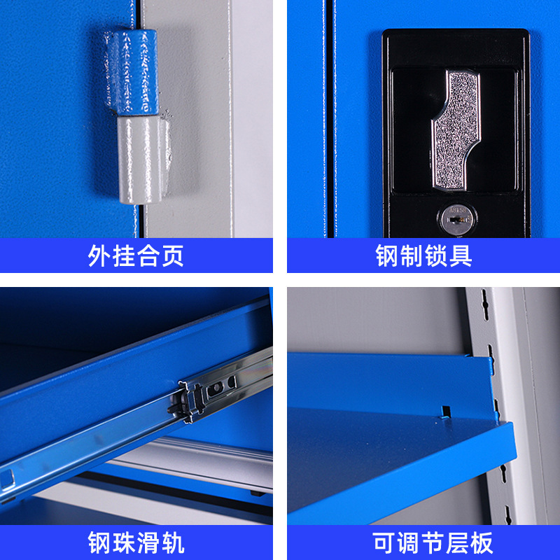 重機工具キャビネット工場の工場では、多機能金物ロッカーのダブルドアと引き出し付き自動車修理工具車を厚くしている|undefined