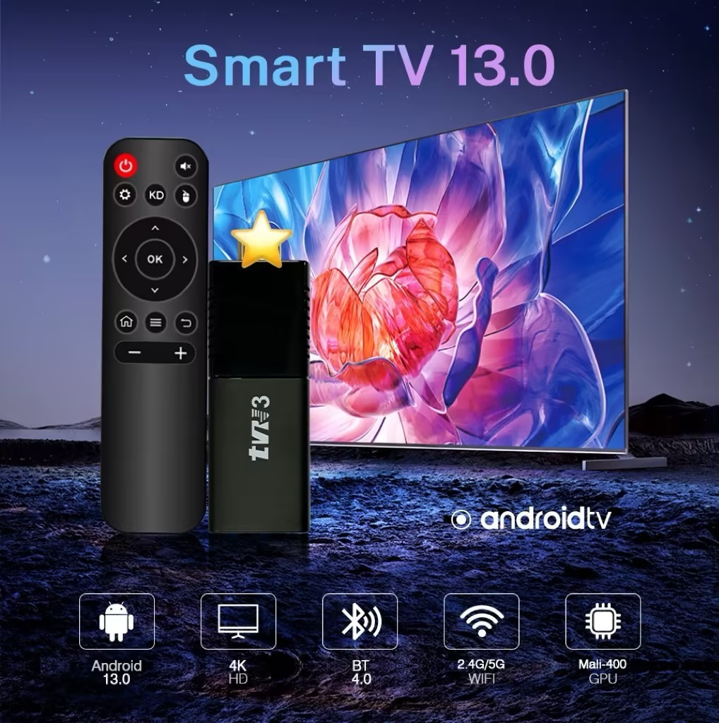 Nuevos productos de comercio exterior TVR3 TV BOX portátil reproductor de video de red decodificador de televisión Android doméstico transfronterizo image 4