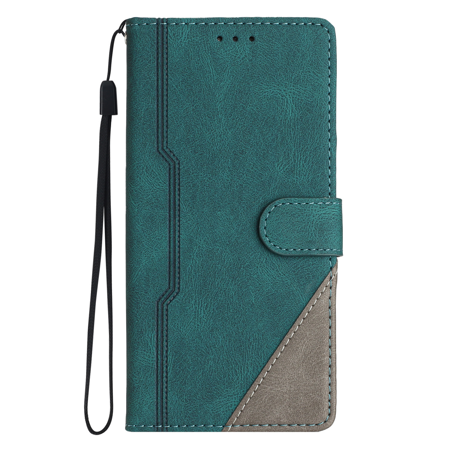 Suitable for Redmi A5 Mobile Phone Leather Case Honor 400 Frosted Stitching Contrasting Color Card Wallet Xiaomi 15 Two-Color Flip Cover